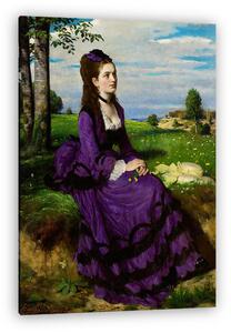 Szinyei Merse Pál: Lilaruhás nő (1874) színverzió 1 (vászonkép)