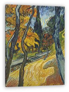 Vincent Van Gogh: Fák az Asylum kertjében (1889) (vászonkép)