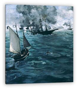 Edouard Manet: A cherbourgi csata (vászonkép)