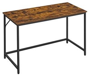 VASAGLE Íróasztal Számítógépasztal 120 x 60 x 75 cm Rusztikus Barna Fekete Ipari Stílus