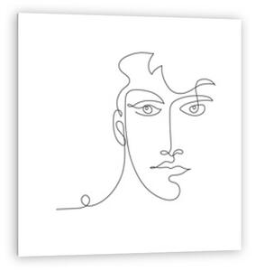 Férfi portré (vonalrajz, line art) (vászonkép)