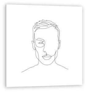 Férfi portré (vonalrajz, line art) (vászonkép)