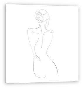 Ülő nő háttal 2. (vonalrajz, line art) (vászonkép)