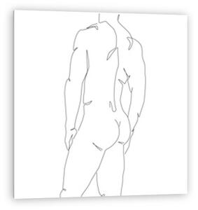 Férfi test (vonalrajz, line art) (vászonkép)
