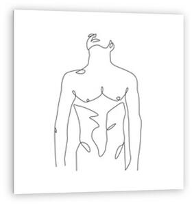 Félmeztelen férfi (vonalrajz, line art) (vászonkép)