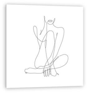 Ülő női alak (vonalrajz, line art) (vászonkép)