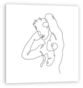 Izmos férfi felsőtest (vonalrajz, line art) (vászonkép)