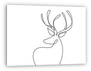 Szarvas (vonalrajz, line art) (vászonkép)