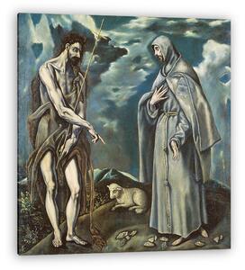 El Greco: Keresztelő Szent János és Assisi Szent Ferenc (vászonkép)