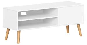 VASAGLE Modern TV Szekrény Fehér 120 cm Skandináv Stílusú Állvány