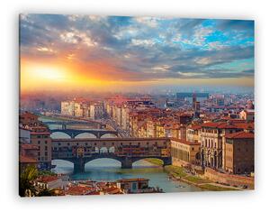 Ponte Vecchio reggeli órában, Firenze (vászonkép)