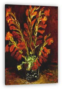 Vincent Van Gogh: Váza piros kardvirággal (vászonkép)