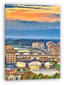 Ponte Vecchio Napkelte, Firenze (vászonkép)
