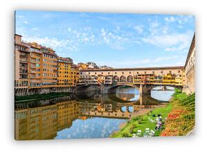 Ponte Vecchio és a zöld terasz, Firenze (vászonkép)