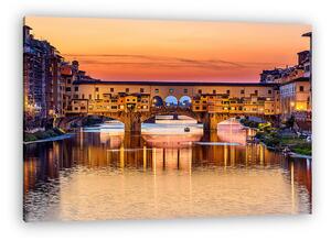 Ponte Vecchio naplementében, Firenze (vászonkép)