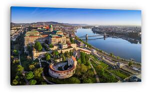 Budapesti panoráma a Budai-vár ral (vászonkép)