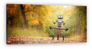 Tricikliző robot az őszi erdőben (vászonkép)
