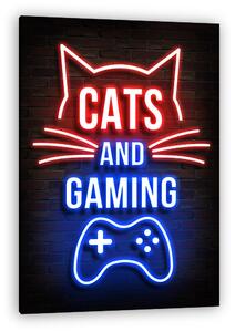 Cats and gaming (vászonkép)