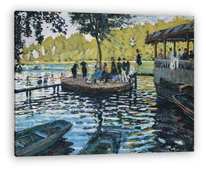 Claude Monet: La Grenouillère (1869, korrigált színverzió) (vászonkép)