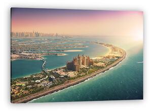 Palma-sziget Dubai-ban előtérben az Atlantis Hotellel (vászonkép)