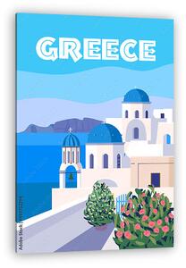 Görögország, Santorini poszter (vászonkép)