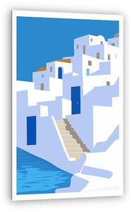 Santorini minimal poszter sorozat 1-4 (vászonkép)