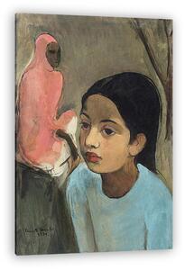 Amrita Sher-Gil: Fiatal lány kékben (1937) (vászonkép)