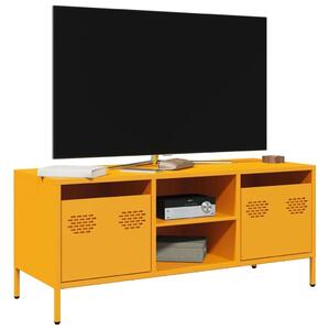 VidaXL Fém TV-szekrény - Mustársárga - 101,5x39x43,5cm
