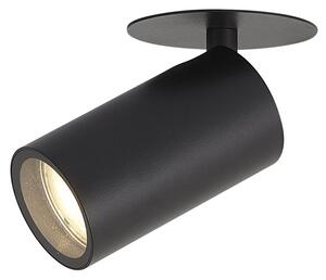 6 darabos modern süllyesztett spotlámpa szett fekete GU10 50mm IP44 - Chels