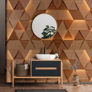 Fotótapéta Klasszikus fa háromszögek 3D megvilágítással, 3d fotótapéta, Fotótapéta 3d geometriai alakzatok, u99280 : Uwalls.hu