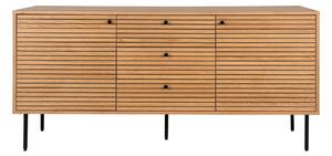 Natúr színű alacsony komód tölgyfa dekorral 150x74 cm Kyoto – House Nordic