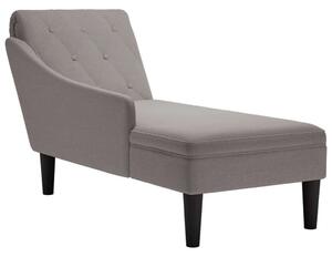 VidaXL Chaise Longue Szövet - Tópszín - 145cm
