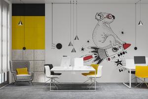 Fotótapéta Egy koala egy rakétán, Állatos fotótapéta, Népszerű fotótapéta, w00151 - Tapeko.hu