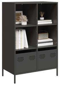 VidaXL fekete acél magasszekrény 68 x 39 x 103,5 cm
