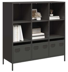 VidaXL fekete acél magasszekrény 101,5 x 39 x 103,5 cm