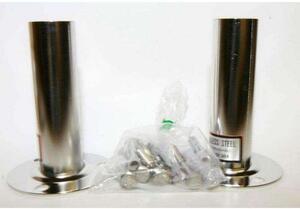 Lépcsőkorlát Lezáró Perem - Rozsdamentes Acél - 43 mm - 2 db