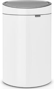 Brabantia Touch Bin - Ovális Szemetes - 40L - Fehér
