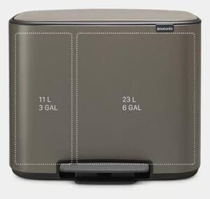 Brabantia Bo Szelektív Kuka - 35 Liter - Platinaszürke
