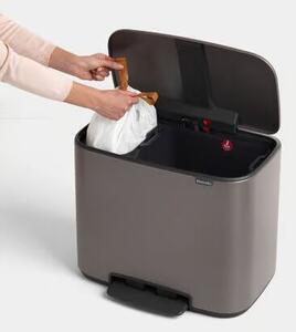 Brabantia Bo Szelektív Kuka - 35 Liter - Platinaszürke