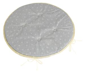 Bellatex Ülőpárna Adéla kerek sima Csírázó virágszürke 40 x 40 cm