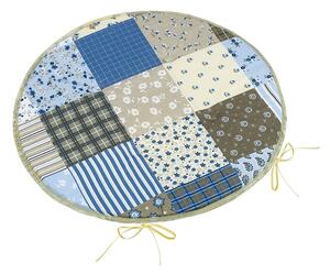 Bellatex Ülőpárna Adele kerek sima Patchwork kék40 x 40 cm 40 x 40 cm