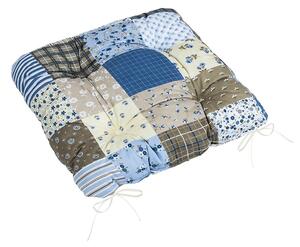 Bellatex Ülőpárna Adele steppelt Patchwork kék ,40 x 40 cm