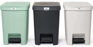 Brabantia StepUp szelektív hulladékgyűjtő szett, 3db pedálos szemetes, 25L - J méret, 91% újrahasznosított műanyag - SU25L-SET