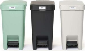Brabantia StepUp Szelektív Hulladékgyűjtő - 3x10L Pedálos Szemetesszett