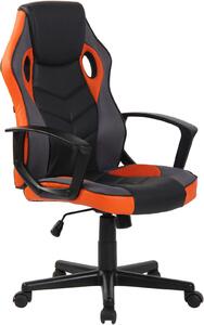 Glendale Sportos Gamer Forgószék - Fekete-Narancs