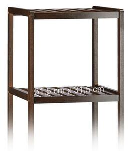 Bambusz Fürdőszoba Polc - 5 Polc - 140cm - Sötétbarna