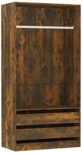 VidaXL füstös tölgy színű szerelt fa ruhásszekrény 100 x 50 x 200 cm