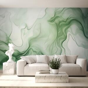 Fotótapéta Zöld absztrakt hullámok világos háttéren, 3d fotótapéta, w01185 : Uwalls.hu