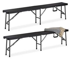 2 db Összecsukható Kerti Pad - 179 cm