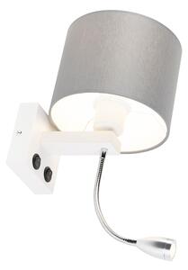 Modern fali lámpa fehér, szürke árnyalattal - Brescia
